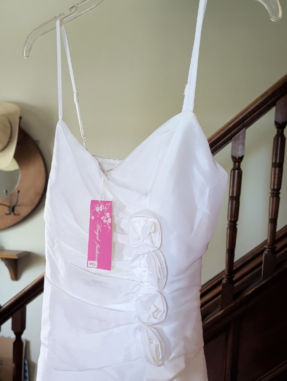 White Spaghetti-Strap Cocktail Dress NWT - Picture 6 of 9